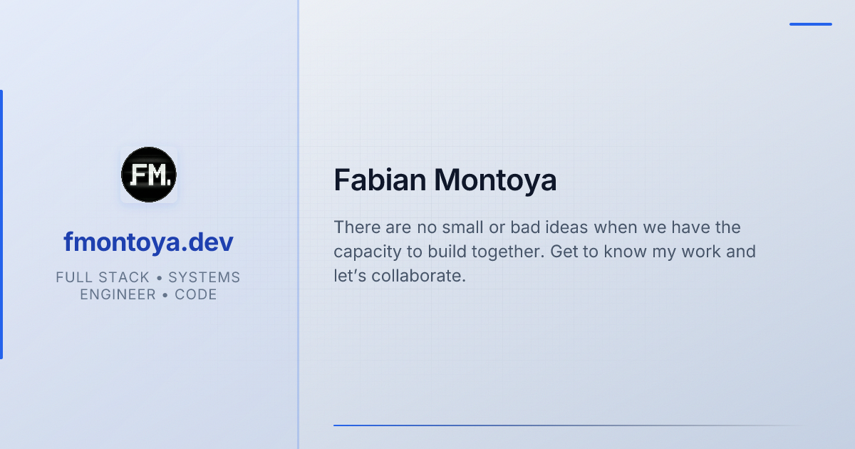 Fabian Montoya | Full-Stack Developer